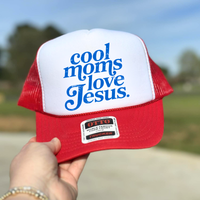 Cool Moms Love Jesus Otto Trucker Hat for Women