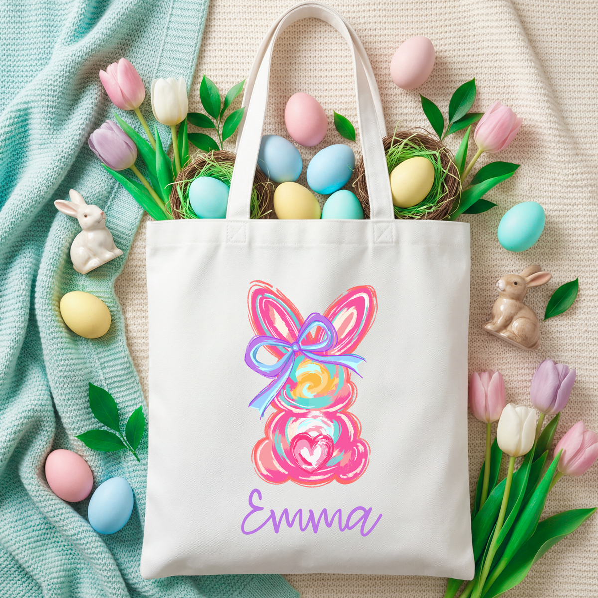 Brushstroke Easter Basket or Gift Bag