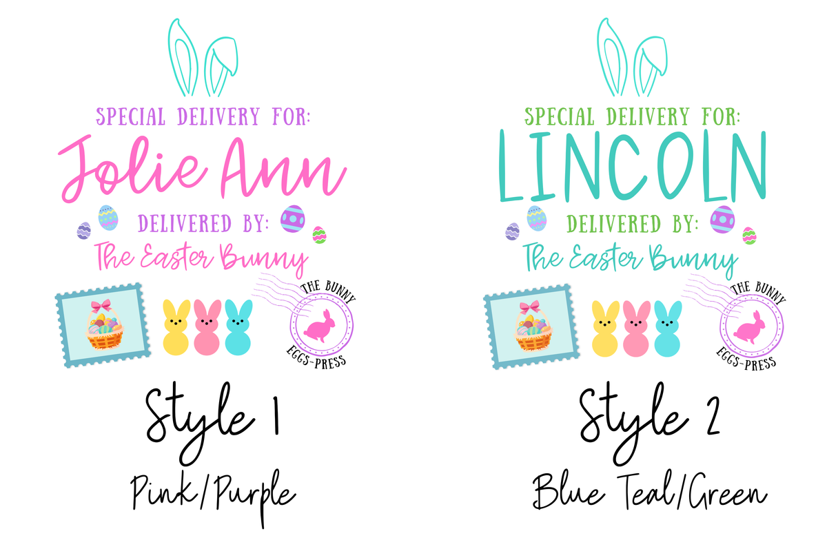 Personalized Easter Bunny Gift Basket/Bag