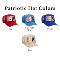 USA Patchwork Otto Trucker Hat for Women