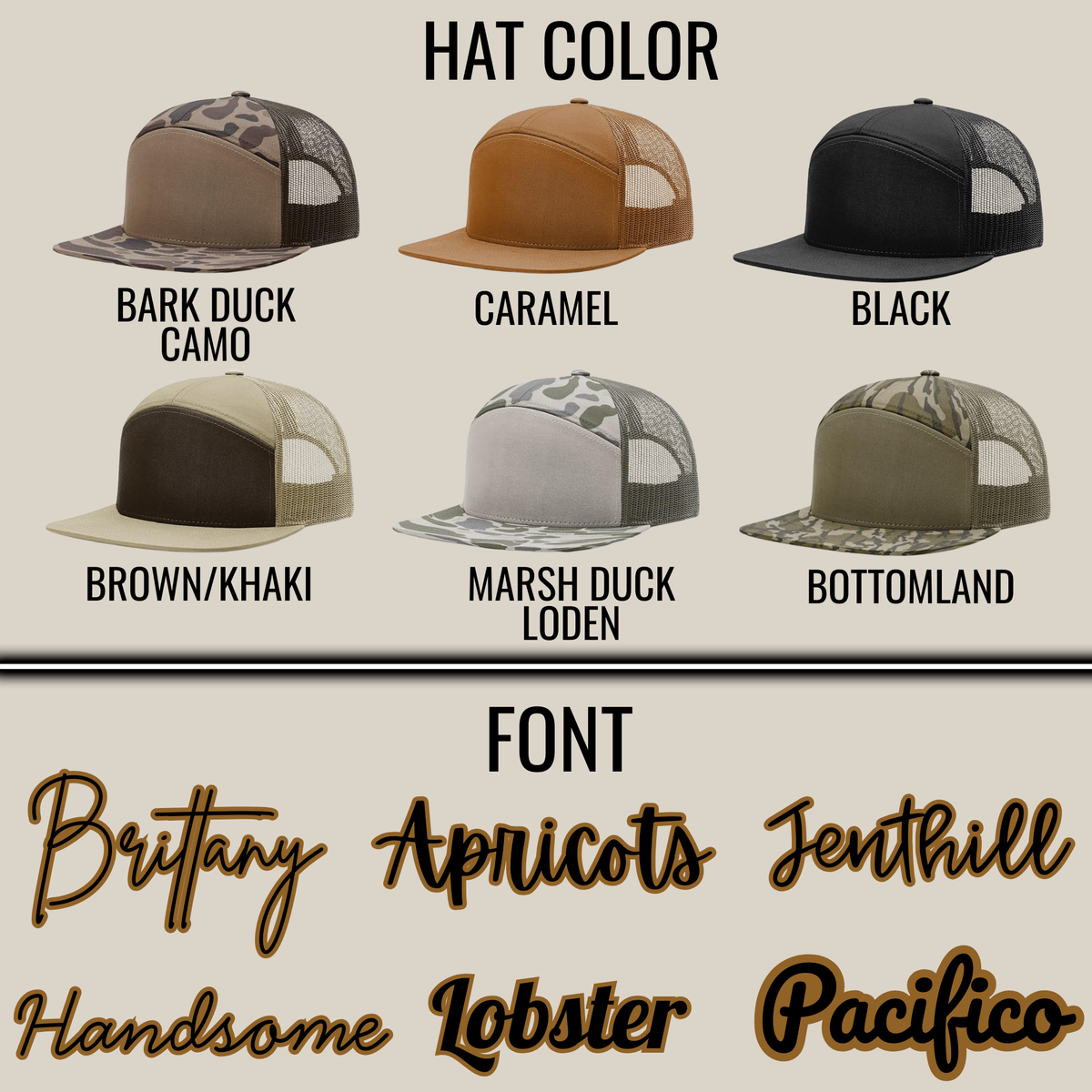 Name Cutout Richardson Hats (Size: Most Youth & Adult)