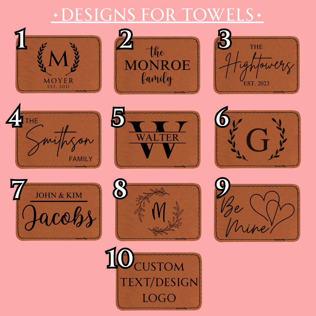 Set of 3 Personalized Valentine's Day Towel Set