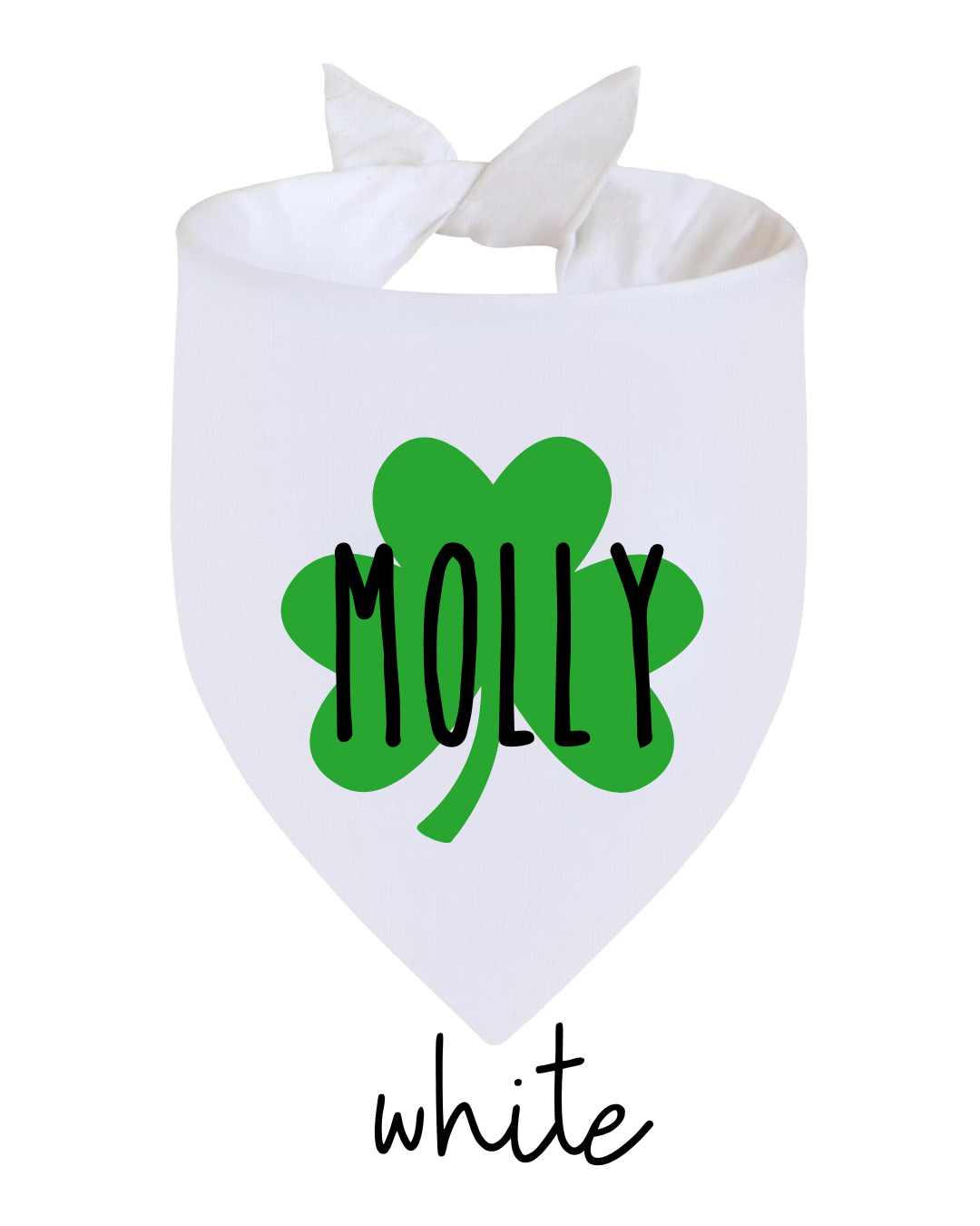 Shamrock Dog Bandana with Name
