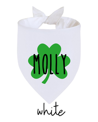 Shamrock Dog Bandana with Name