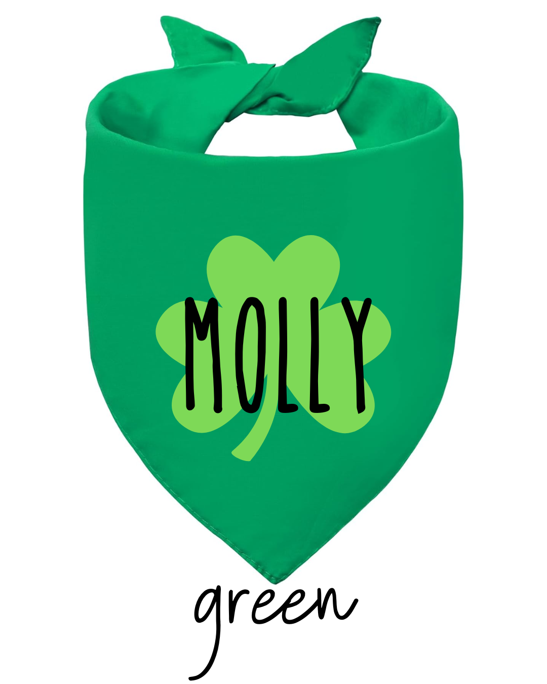 Shamrock Dog Bandana with Name