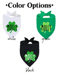 Shamrock Dog Bandana with Name