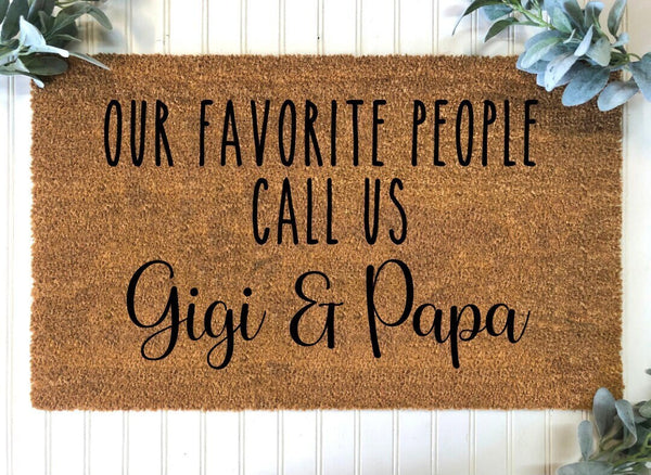 Personalized Gifts, Personalized Doormat, Custom Door Mat, Grandparent Doormat, Christmas Gift, Doormat, Grandma Gift, Gift for Women, Gift
