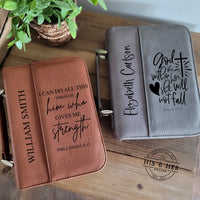 Custom Engraved Leather Bible Cover | Leather Bible Cover | Personalized Bible Cover | Personalized Christian Gifts | Religious Gift|Baptism