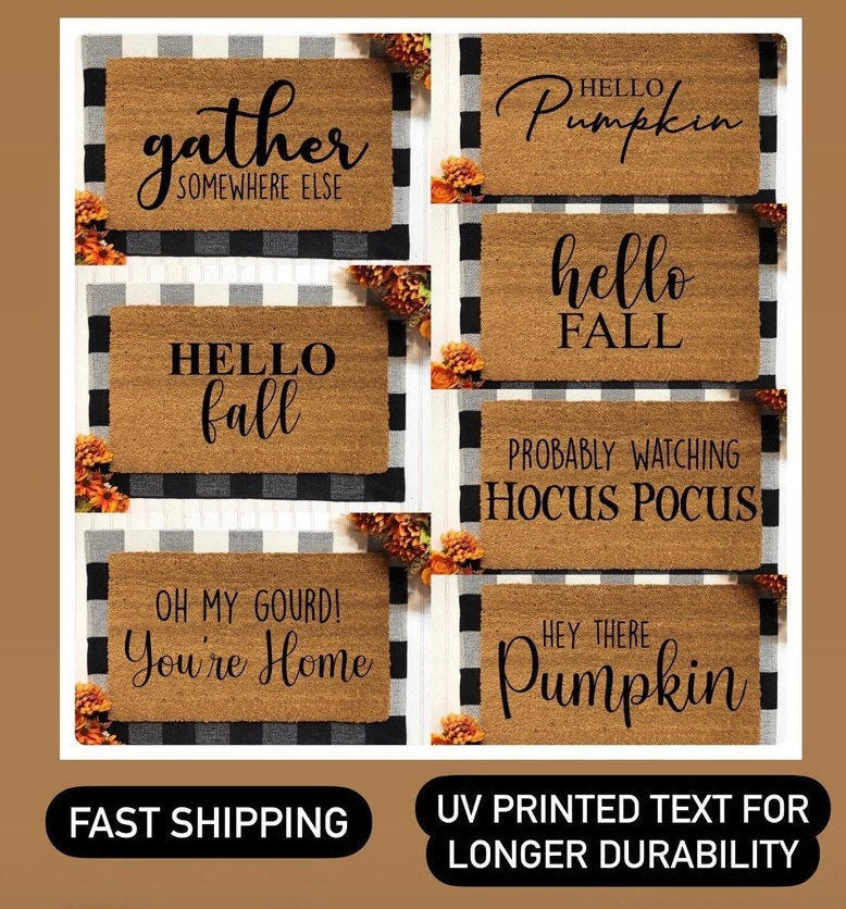 Spooky Ghost Doormat | Halloween Decor | Ghost Decorations | Fall Decor | Fall Door Mat | Scary Outdoor Decor | Fall Porch Door Decor