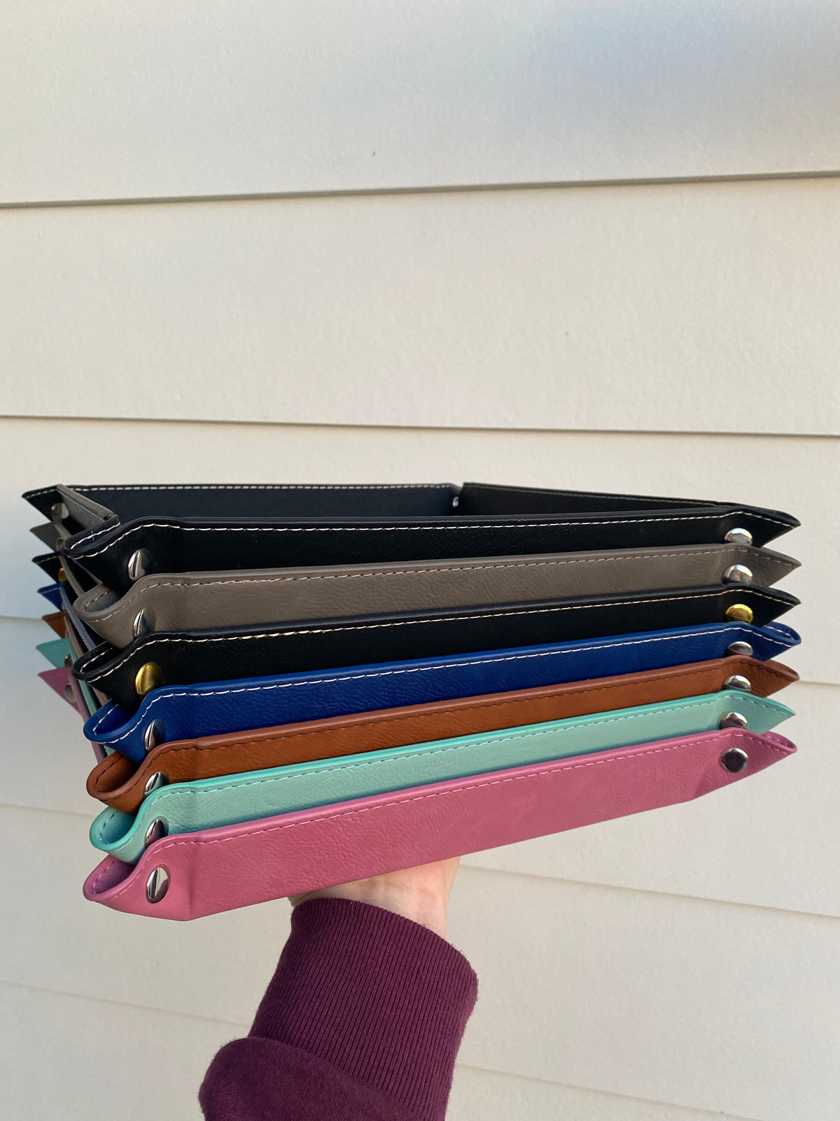 Custom Father's Day Gift | Leather Catch All Tray | Engraved Gifts for Dad | Personalized Gifts | Gift For Him | Dad Gift From Kids | Valet