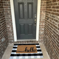Indoor Outdoor Layering Rugs | Doormat Layering Rug | Woven Rug | Entryway Decor | Door Mats | Boho Fringe Rugs | Accent Rug | Under Mat Rug
