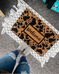 Indoor Outdoor Layering Rugs | Doormat Layering Rug | Woven Rug | Entryway Decor | Door Mats | Boho Fringe Rugs | Accent Rug | Under Mat Rug