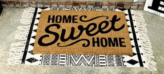 Indoor Outdoor Layering Rugs | Doormat Layering Rug | Woven Rug | Entryway Decor | Door Mats | Boho Fringe Rugs | Accent Rug | Under Mat Rug