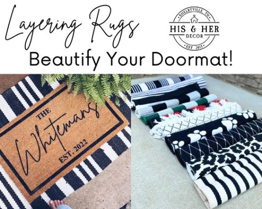 Indoor Outdoor Layering Rugs | Doormat Layering Rug | Woven Rug | Entryway Decor | Door Mats | Boho Fringe Rugs | Accent Rug | Under Mat Rug